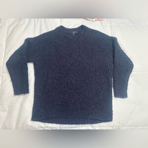 Navy J.Crew boxy wool sweater. Size XS.